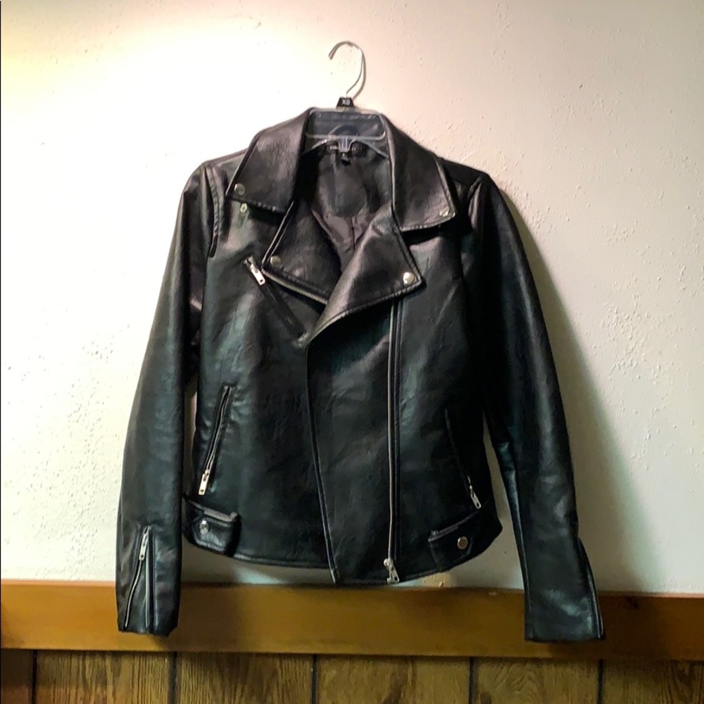 Sz M Romeo+Juliet Couture Faux Leather MotoJacket
